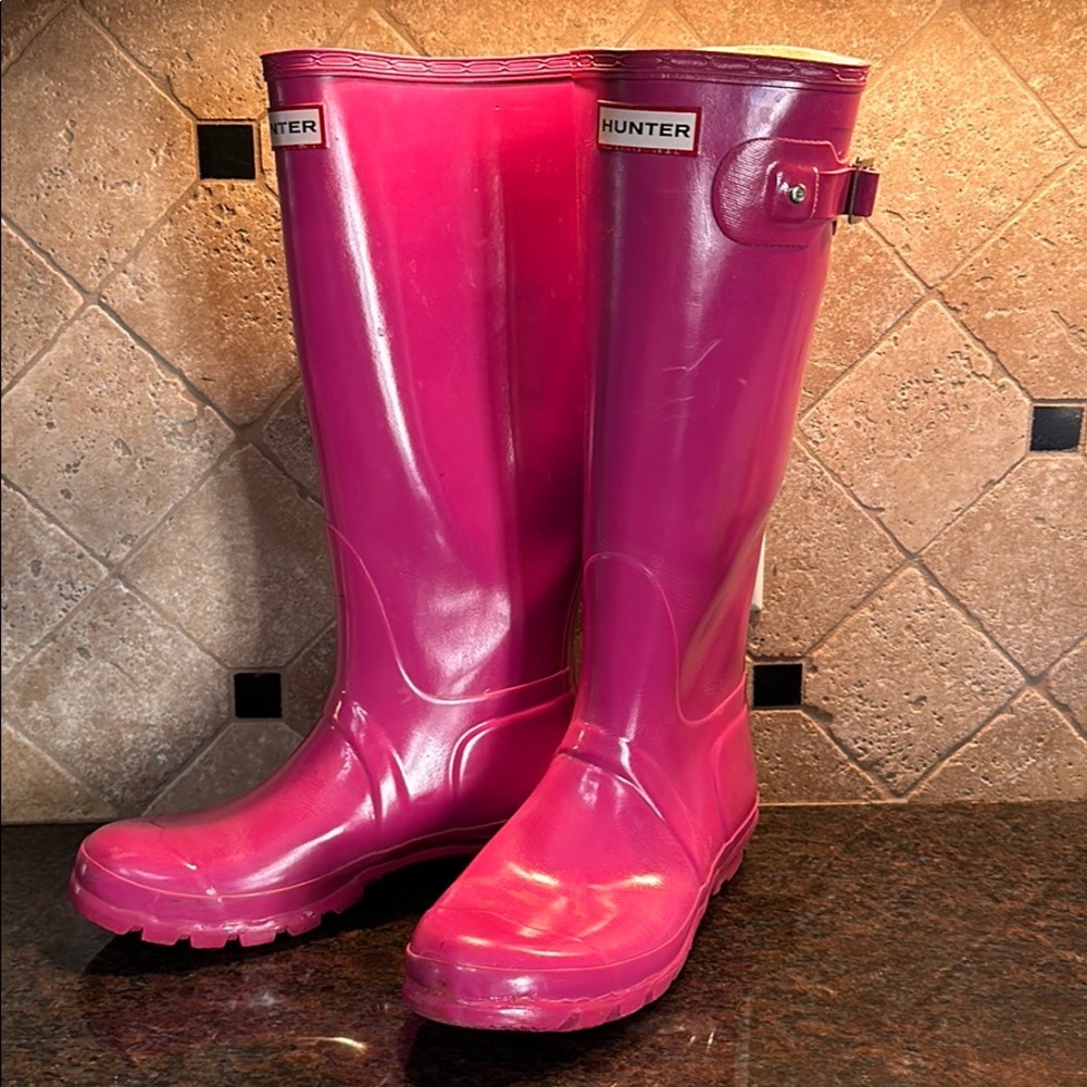 Women Pink Hunter Boots
